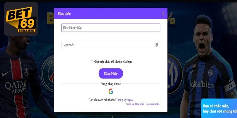 Biểu mẫu đăng nhập trang web đúng quy chuẩn